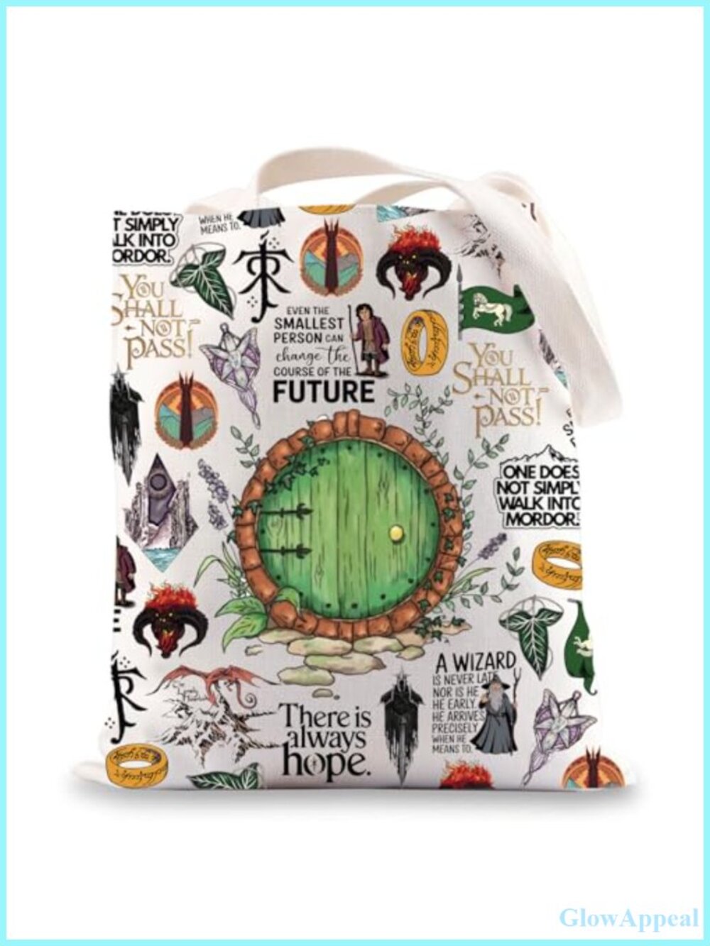 Canvas Tote Bag Frodo & Sam Fan Gift Lord Movie Merch Reader Shoulder Bag